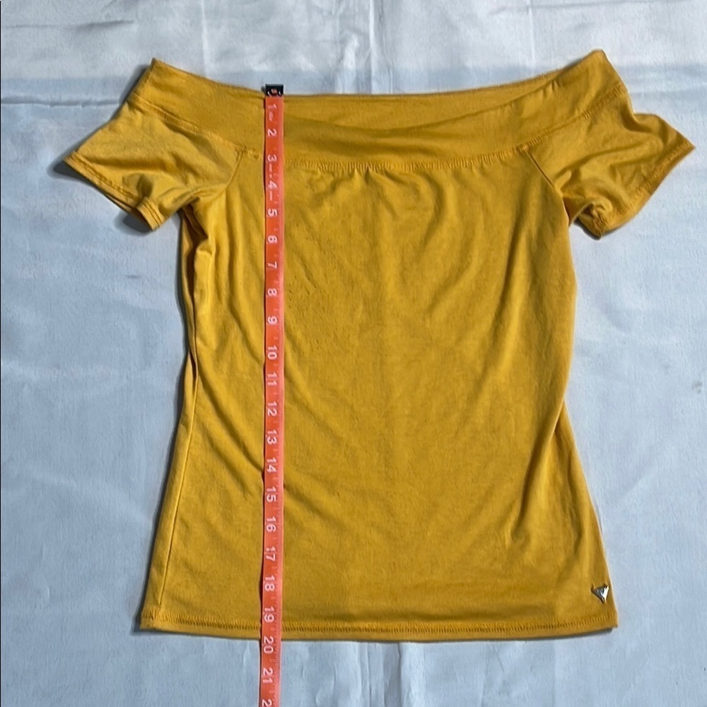 GUESS Yellow Off-Shoulder Women's Top - Picture 7 of 10